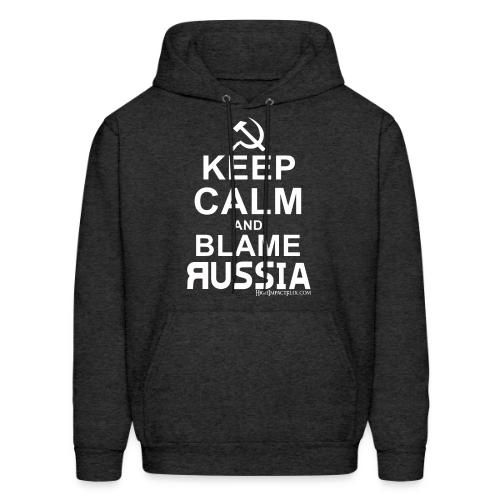 Keep Calm and Blame Russia (white) - Men's Hoodie