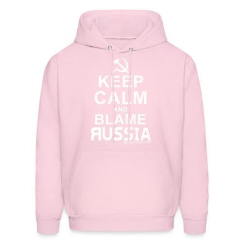 Keep Calm and Blame Russia (white) - Men's Hoodie
