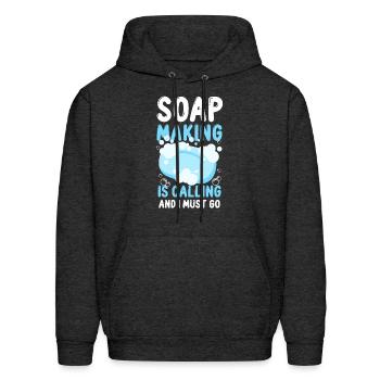 Soap Making Crafting Soap Making - Men's Hoodie - charcoal grey - Front - Elias (183cm)