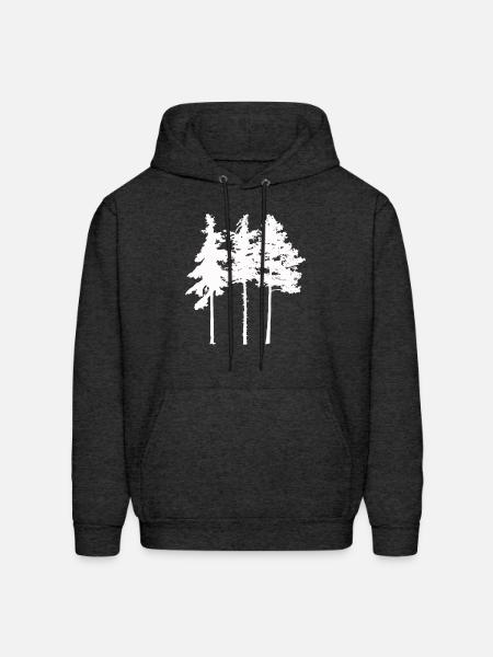 Pine Tree - Men's Hoodie - charcoal grey