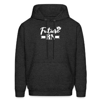 Nurse Nursing Registered Nurse - Men's Hoodie - charcoal grey - Front - Elias (183cm)