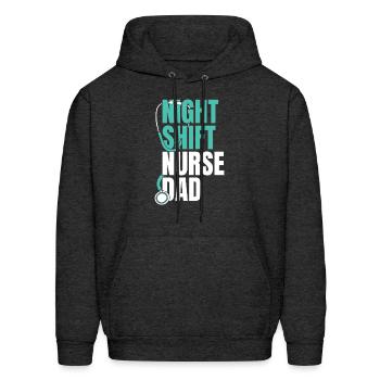 Nurse Nursing Stethoscope - Men's Hoodie - charcoal grey - Front - Elias (183cm)