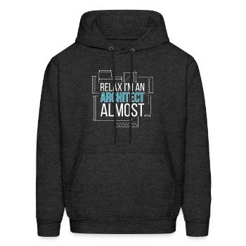 Future Architect In Progress Funny Architecture - Men's Hoodie - charcoal grey - Front - Elias (183cm)
