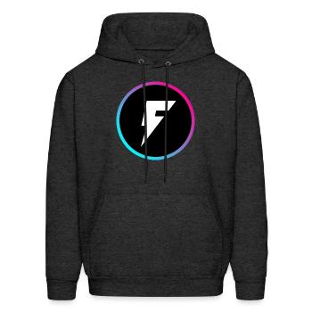 Flash Logo - Men's Hoodie - charcoal grey - Front - Elias (183cm)