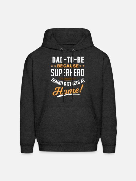 Dad Dad ToBe Because - Men's Hoodie - charcoal grey
