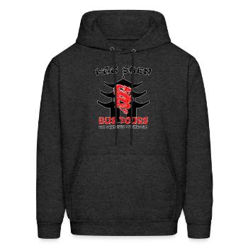 Egg Shen Bus Tours - Men's Hoodie - charcoal grey - Front - Elias (183cm)