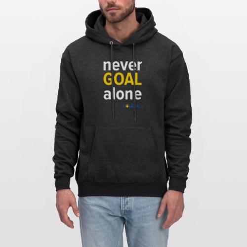Never GOAL Alone - Black/Navy - Men's Hoodie
