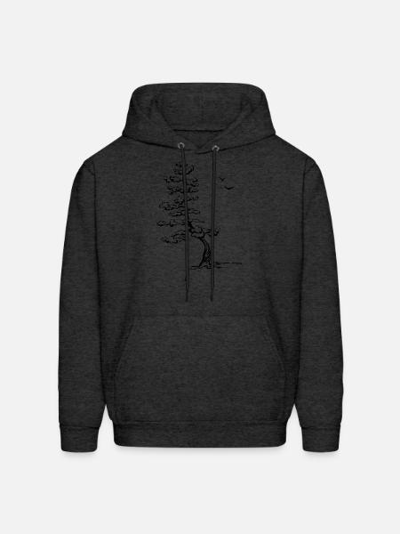 Pine tree - Men's Hoodie - charcoal grey