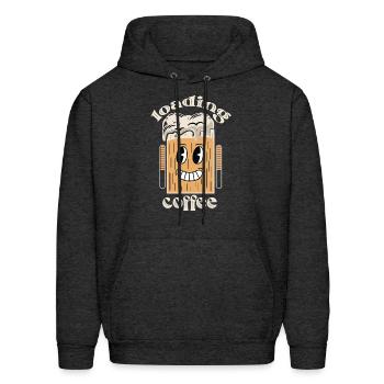 Coffee loading caffeine lover humor classic t-shir - Men's Hoodie - charcoal grey - Front - Elias (183cm)