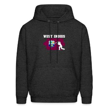 West Indies Flag Cricket Fans West Indies CricketW - Men's Hoodie - charcoal grey - Front - Elias (183cm)