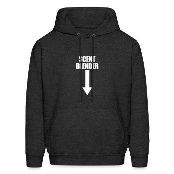 Scent Blender Arrow Down Funny Men's Hunting - Men's Hoodie - charcoal grey - Front - Elias (183cm)