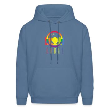Equal - Men's Hoodie - denim blue - Front - Elias (183cm)