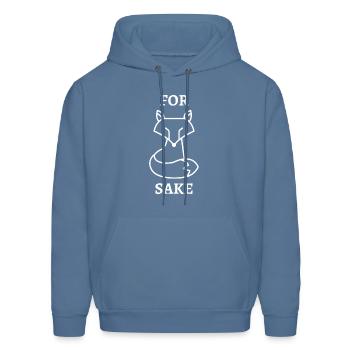 For Fox Sake | Funny Quotes | Sarcastic Humor - Men's Hoodie - denim blue - Front - Elias (183cm)