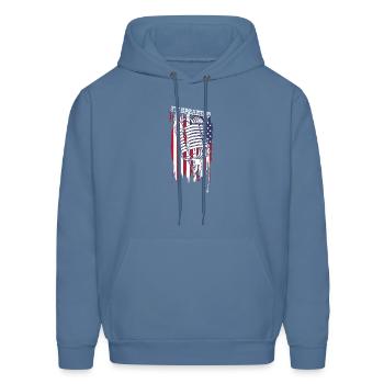 Im Speaking for public - Men's Hoodie - denim blue - Front - Elias (183cm)