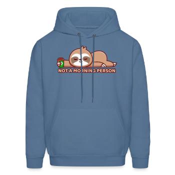 Not A Morning Person - Men's Hoodie - denim blue - Front - Elias (183cm)