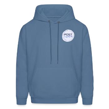 POST HASTE - Men's Hoodie - denim blue - Front - Elias (183cm)