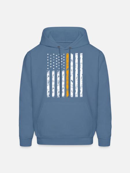 911 dispatcher flag - Men's Hoodie - denim blue