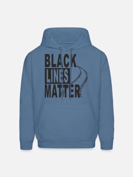 Black Lines Matter - Men's Hoodie - denim blue