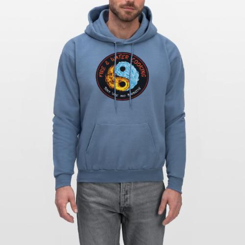 Fire & Water Cooking Full Sized Logo - Men's Hoodie