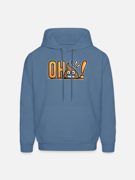 Funny Poop - Men's Hoodie - denim blue