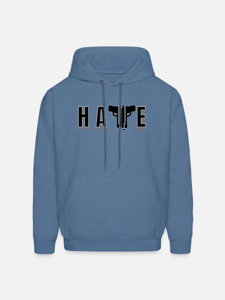 HATE GUNS - Men's Hoodie - denim blue