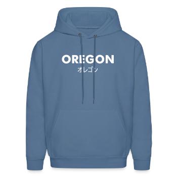 OREGON KANJI - Men's Hoodie - denim blue - Front - Elias (183cm)