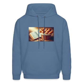 Daily Bread - Men's Hoodie - denim blue - Front - Elias (183cm)