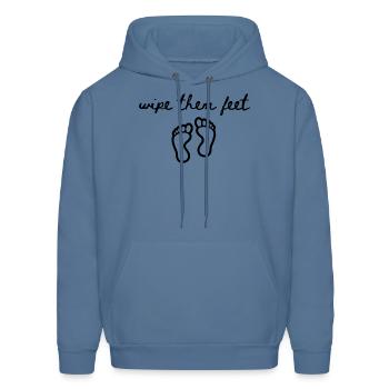 Wipe Them Feet - Men's Hoodie - denim blue - Front - Elias (183cm)