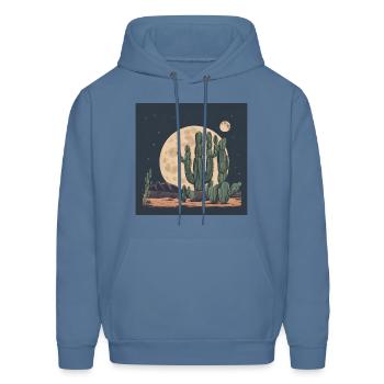 Mystical Desert Night - Men's Hoodie - denim blue - Front - Elias (183cm)