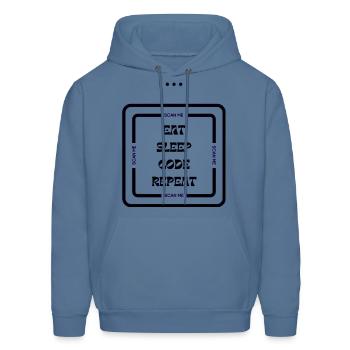 LIVE LIFE - Men's Hoodie - denim blue - Front - Elias (183cm)