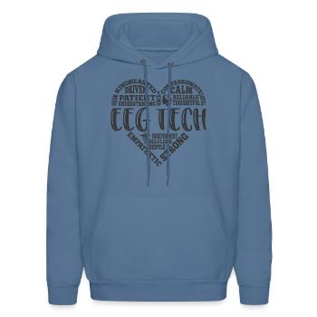 EEG Tech, electroencephalograph - Men's Hoodie - denim blue - Front - Elias (183cm)