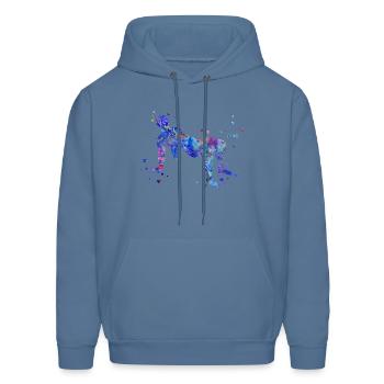 Exercise male - Men's Hoodie - denim blue - Front - Elias (183cm)