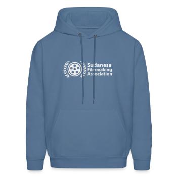 Sudanese Filmmaking Association Collection 2024 20 - Men's Hoodie - denim blue - Front - Elias (183cm)