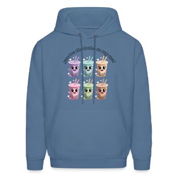 Bubble tea bliss - Men's Hoodie - denim blue - Front - Elias (183cm)