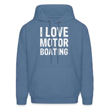 I Love Motor Boating - Men's Hoodie - denim blue - Front - Elias (183cm)