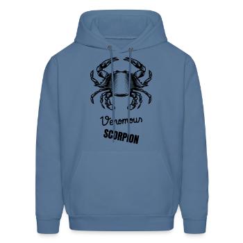 Venomous Scorpion - Men's Hoodie - denim blue - Front - Elias (183cm)
