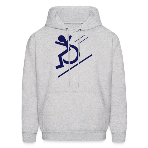 Free fall in wheelchair, wheelchair from a hill - Men's Hoodie