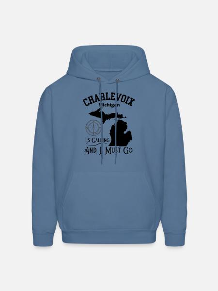 Charlevoix Michigan - Men's Hoodie - denim blue
