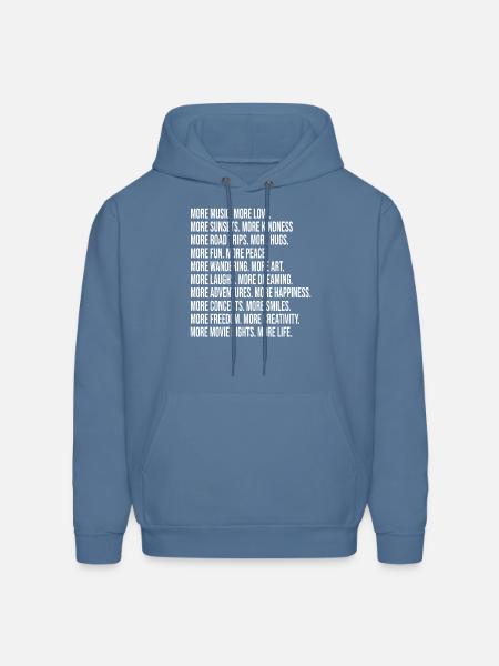 More music More love More sunsets More kindness - Men's Hoodie - denim blue