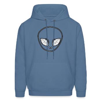 Alien character face - Men's Hoodie - denim blue - Front - Elias (183cm)