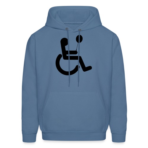 Image of wheelchair user with balloon # - Men's Hoodie