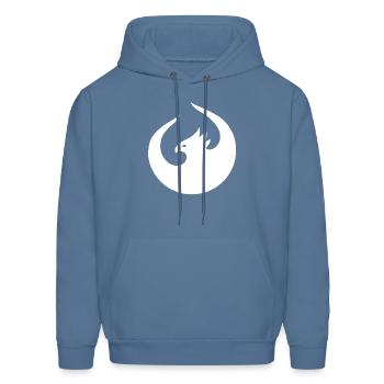 UI5 Phoenix Mono White - Men's Hoodie - denim blue - Front - Elias (183cm)