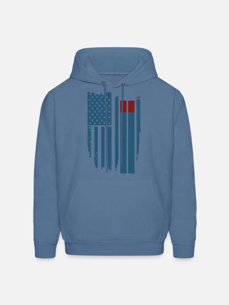 USA and 911 - Men's Hoodie - denim blue