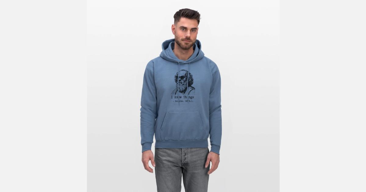 Socrates, I know things, meme' Men's Hoodie | Spreadshirt Socrates, I know things, meme' Men's Hoodie | Spreadshirt