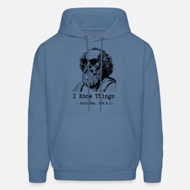 Socrates, I know things, meme' Men's Hoodie | Spreadshirt