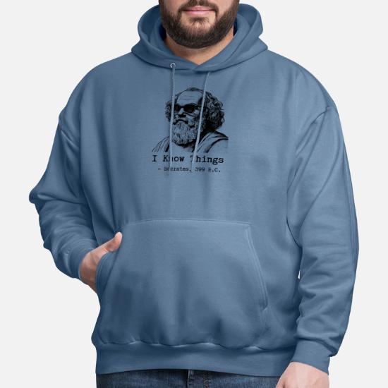 Socrates, I know things, meme' Men's Hoodie | Spreadshirt
