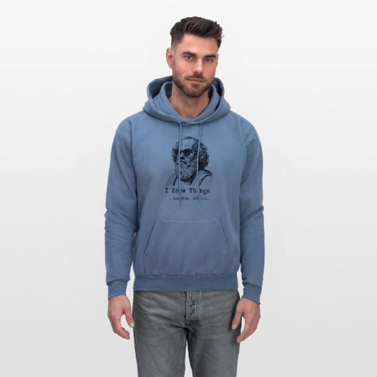 Socrates, I know things, meme' Men's Hoodie | Spreadshirt