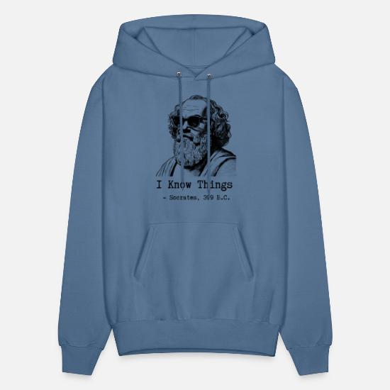 Socrates, I know things, meme' Men's Hoodie | Spreadshirt
