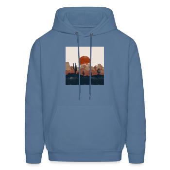 Desert Scene - Men's Hoodie - denim blue - Front - Elias (183cm)