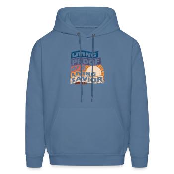 Living Proof - Men's Hoodie - denim blue - Front - Elias (183cm)